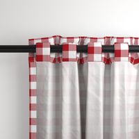 1" Woven Buffalo Check - Red and White (buffalo plaid, red and white plaid, buffalo check, faux woven texture, christmas, red, cardinal, ruby, winter, one inch scale)