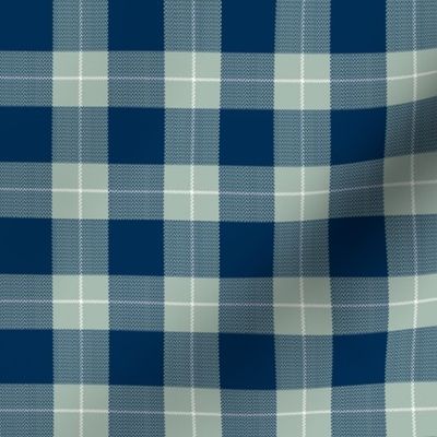 1" Woven Buffalo Check w Window Pane Check - Blue and Green with White (buffalo plaid, blue and gray plaid, buffalo check, faux woven texture, navy blue, blue and green, boy, winter, one inch scale, sage green)
