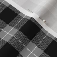 1" Woven Buffalo Check w Window Pane Check - Black and Gray with White (buffalo plaid, black and white plaid, buffalo check, faux woven texture, monochrome, grey, outdoors, lumberjack, winter, flannel, one inch scale)