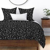 Black night floral pattern