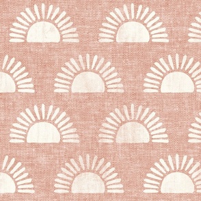 sunshine - block print boho sun print - dusty pink - LAD20