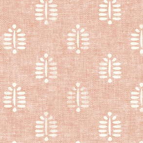 fern - block print fern on dusty pink  - LAD20
