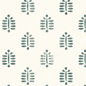 fern - block print fern in dark jade  - LAD20