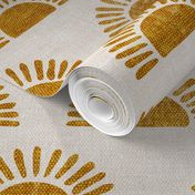 sunshine - block print boho sun print - golden - LAD20