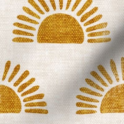 sunshine - block print boho sun print - golden - LAD20