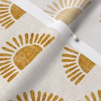 (small scale) sunshine - block print boho sun print - golden - LAD20