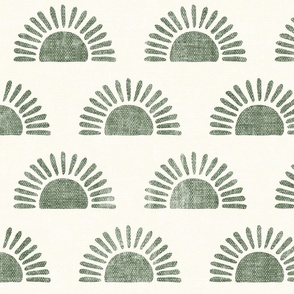 sunshine - block print boho sun print - sage  - LAD20