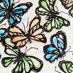 Watercolor butterflies