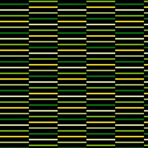 geometric green stripes on black