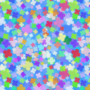 Quatrefoil Confetti In Firmament Blue