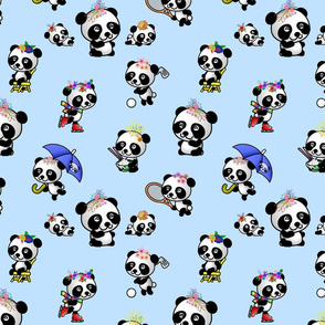 Playing Panda Fabric, Wallpaper and Home Decor | Spoonflower