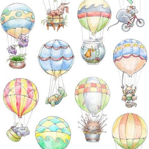 Animal Hot Air Balloons 4" resize