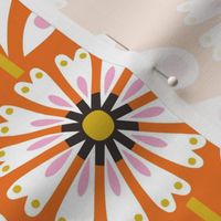 Retro Flower Large Scale Orange