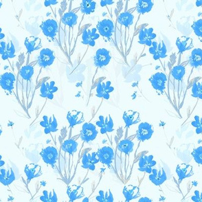Airy and Light - blue floral