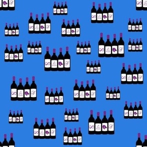 Wine Bottles Blue