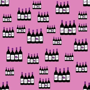 Wine Bottles Pink