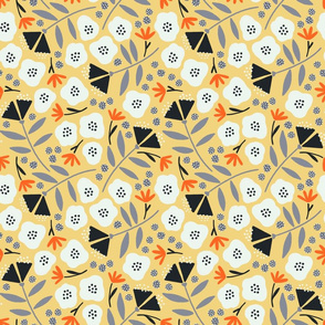 Abstract floral (yellow)