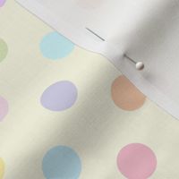 Pastel dots on yellow background