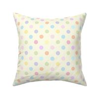 Pastel dots on yellow background