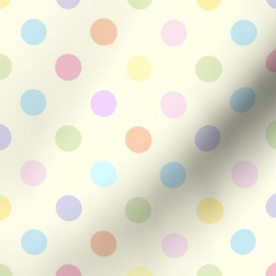 Pastel dots on yellow background