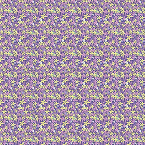 Deep  violet wild flowers party pattern