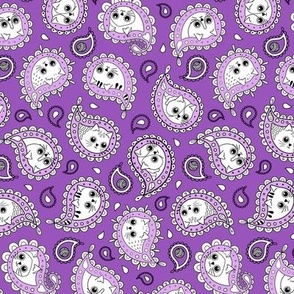 Cat Paisley_Purple and Lilac_50Size