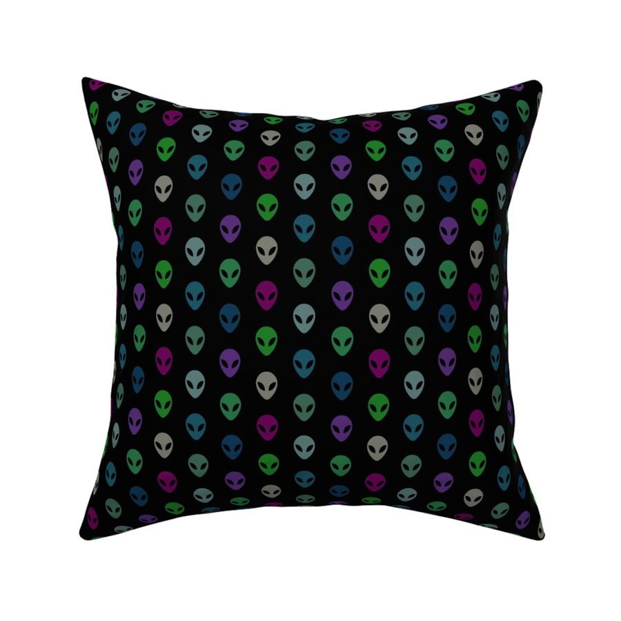 Aliens Among Us Multi Black Spoonflower