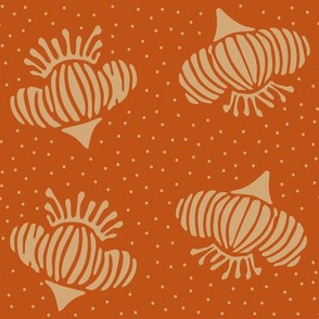 Pincushion Dots - Pumpkin (larger)