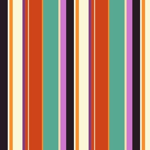 multi color autumn stripe