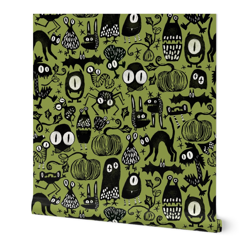 Gothic Halloween Monsters {green}