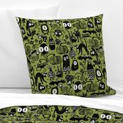 Gothic Halloween Monsters {green}