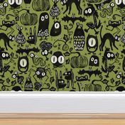 Gothic Halloween Monsters {green}