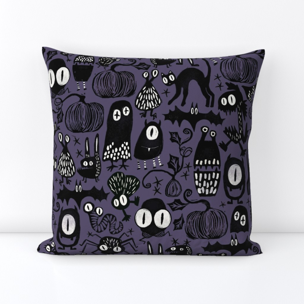 Gothic Halloween Monsters { purple }