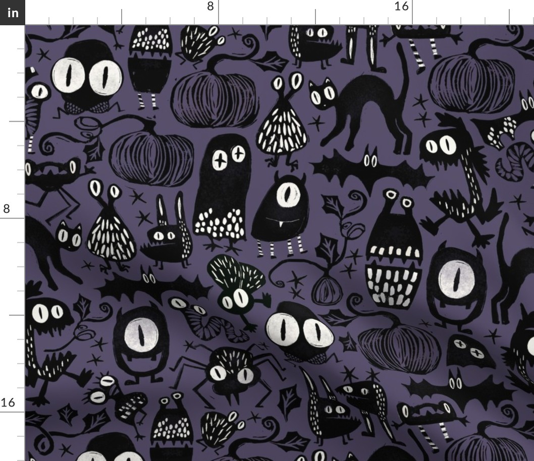 Gothic Halloween Monsters { purple }