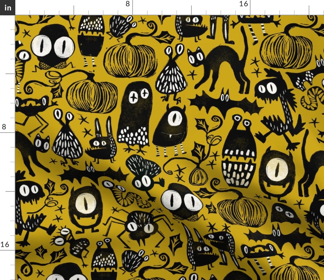 Gothic Halloween Monsters { Yellow }
