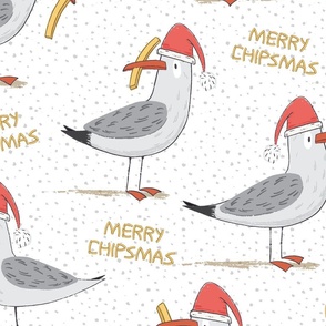 Merry Chipsmas Seagulls- extra large scale