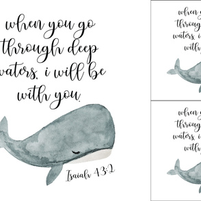 1 blanket + 2 loveys: when you go through deep waters i will be with you // silver