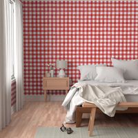 Red Watercolor Gingham 