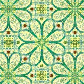 Soft and Green: Picnic with the Flowers - Wallpapered - Large 