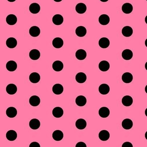 big polka black on pink