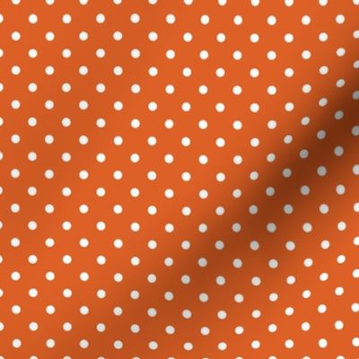 Orange White Polka Dot 