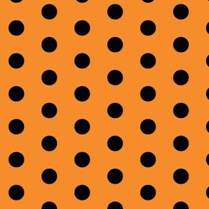 big polka black on orange