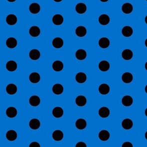 big polka black on blue