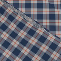 Blue Orange Gray Plaid Fall Plaid 