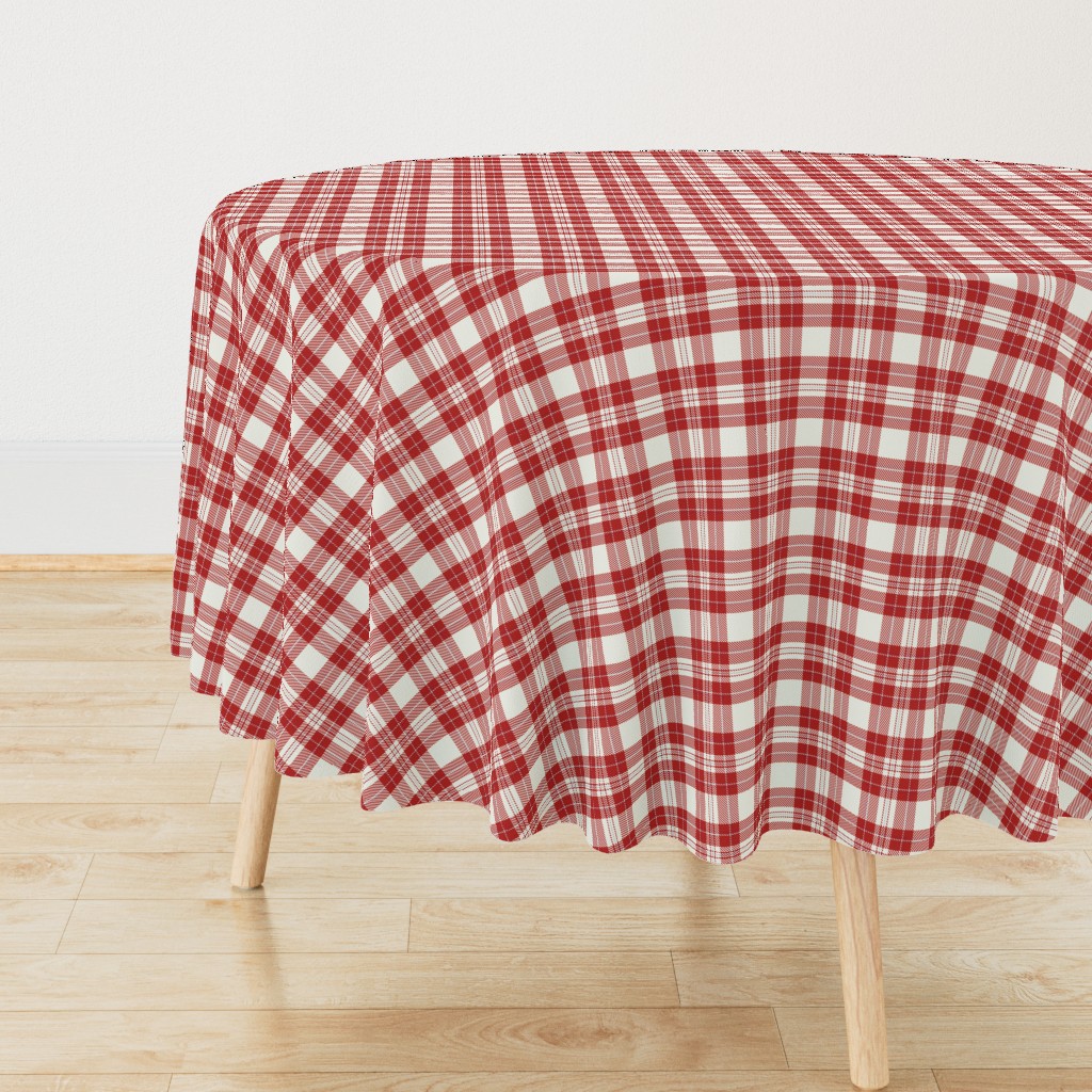 Tartan Red Ivory Christmas Plaid