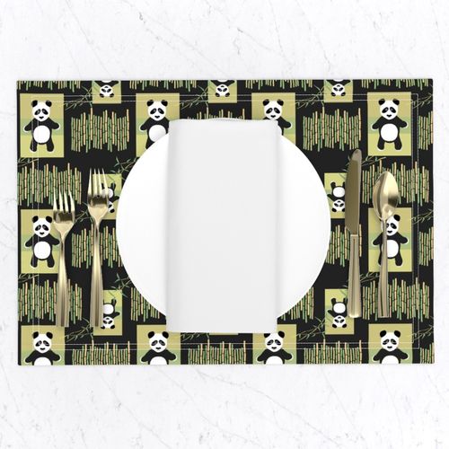 Panda trailing bamboo olive green and black