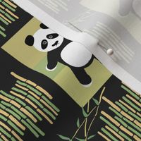 Panda trailing bamboo olive green and black