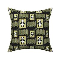 Panda trailing bamboo olive green and black