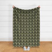 Panda trailing bamboo olive green and black