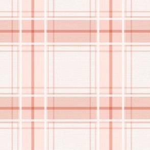 Rustic Gingham Check Peachy Pink // large